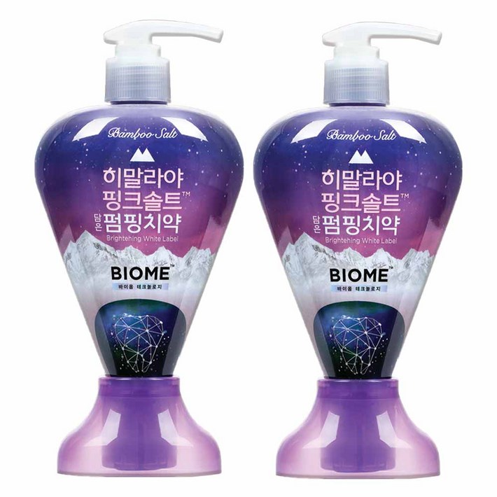 LG생활건강 핑크솔트 담은 치약 브라이트닝 화이트라벨