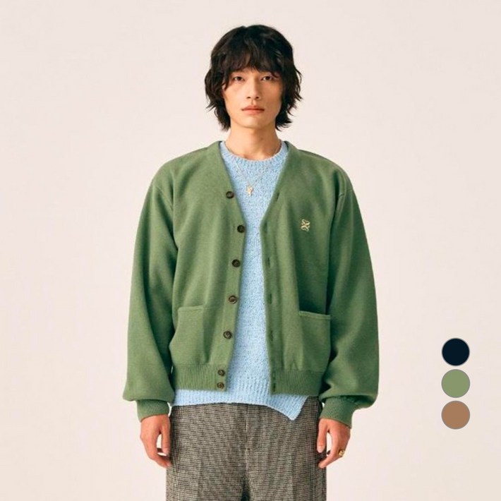 세터 남성용 파로 클래식 로고 보머 가디건