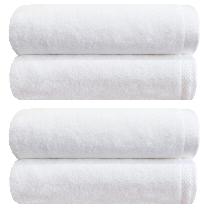 쥬련제작소 호텔 대형 바스타월 450g 40수 면사, 화이트, 4개