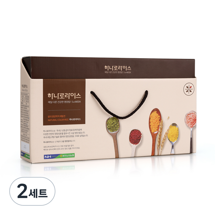 하나로라이스 강황 280g  홍국 280g  클로렐라 280g  루테인 280g  버섯 280g 컬러영양쌀 정성 선물 세트, 2세트