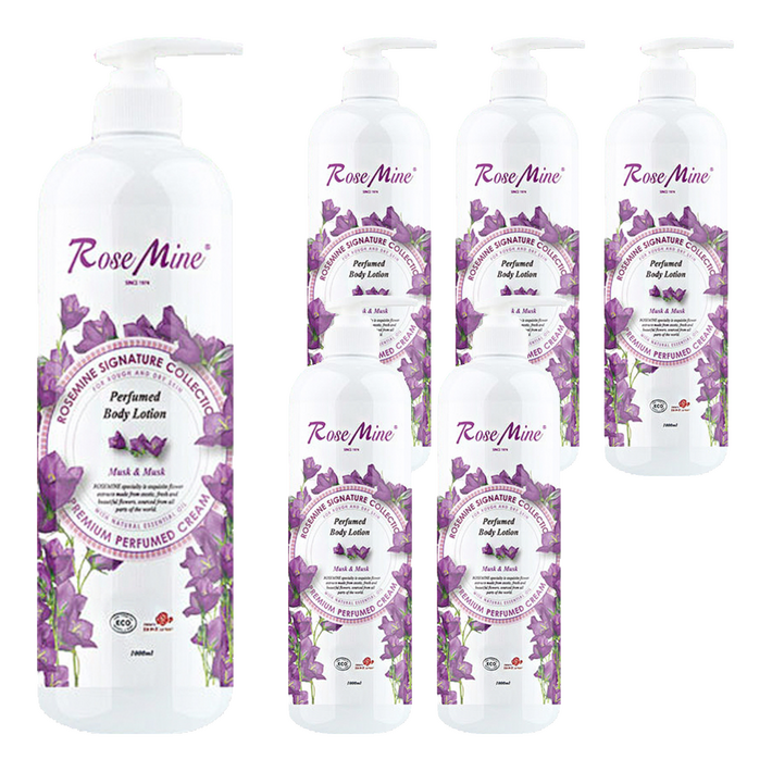 로즈마인 퍼퓸드 바디로션 머스크 앤 머스크, 1L, 6개