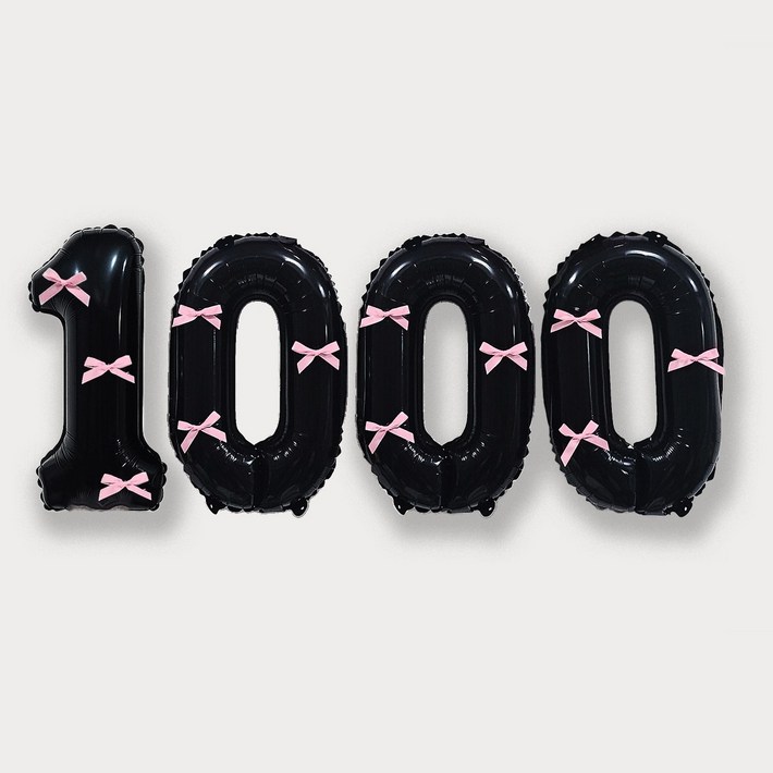 올리브파티 숫자 풍선  발레코어 리본 12p 기본 세트