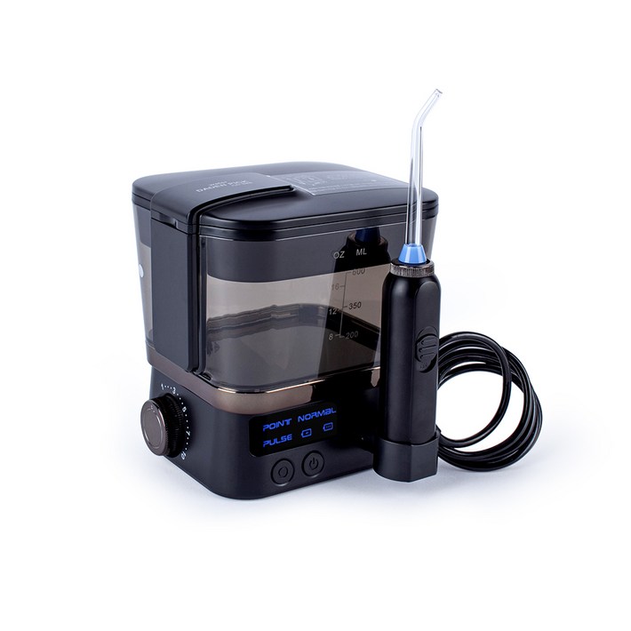 다덴픽 워터 LED 디스플레이 가정 휴대용 대용량 구강세척기 600ml  파우치백 블랙, JSD888