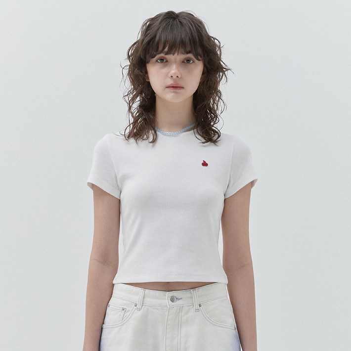 키르시 여성용 플레인 슬림핏 티셔츠