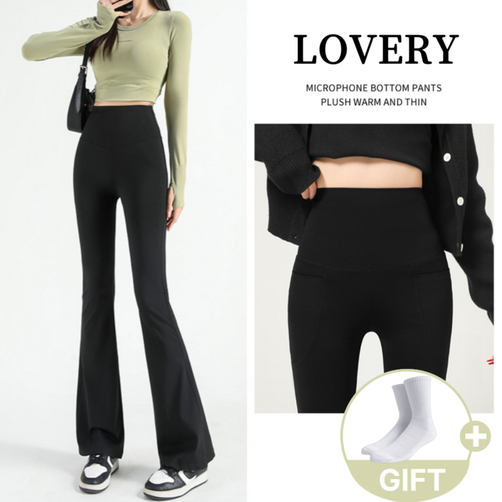 러베리 여성 부츠컷 레깅스 요가 나팔 바지 요가복 여자 필라테스 팬츠