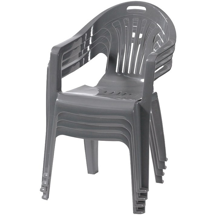 플라스틱의자 팔걸이의자 행사 편의점 포장마차 간이용 보조 4개