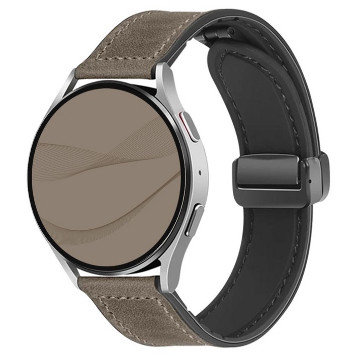 아이메이드잇 갤럭시워치 호환 가죽 마그네틱 스트랩 밴드, 다크 브라운