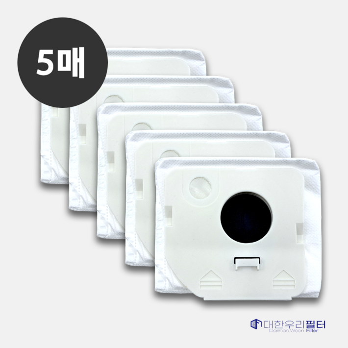 대한우리필터 삼성 비스포크 제트 청소기 먼지봉투 VCAADB95B 호환 5개 220W 250W 280W, 5매, 1세트