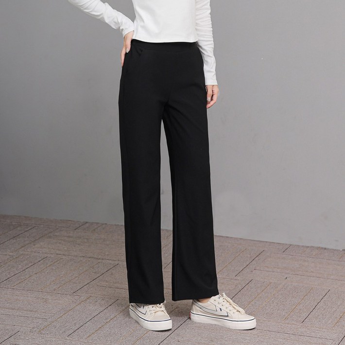 에이플심플 겨울 기모바지 블랙