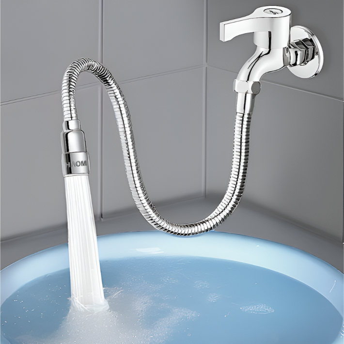 하옴 2단 분사 스테인리스 연장 호스 각도 조절, 1개