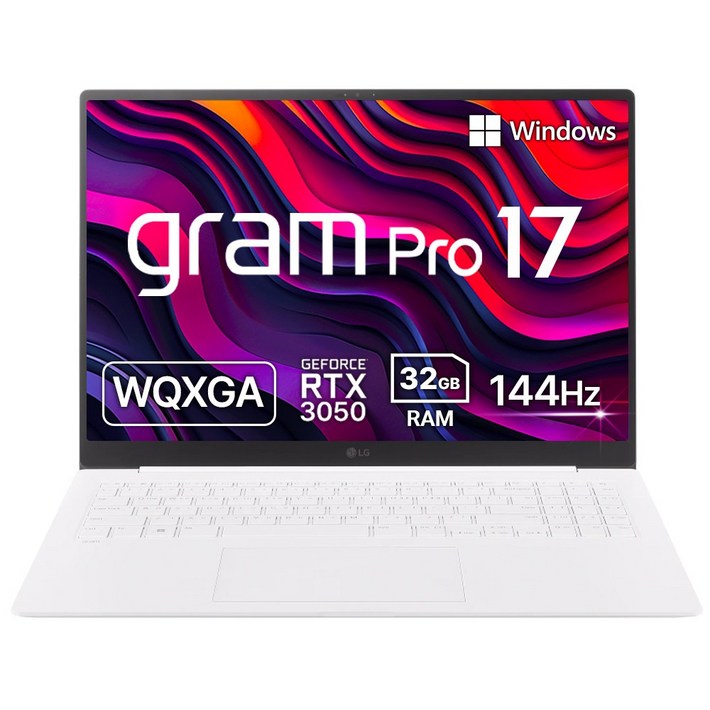 LG 그램 프로외장 17ZD90SPEX79K Ultra7 32GB 512GB RTX3050, 에센스 화이트, 17ZD90SPEX79K, 2TB, 32GB, WIN11 Home