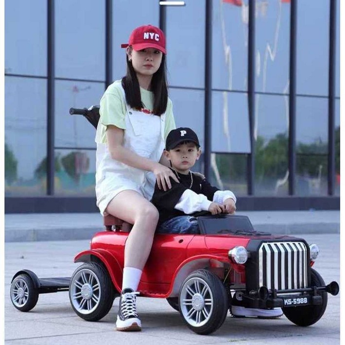 어린이 전기자동차 어른 어린이  동반 2인승 부모자녀 자동차 아기 장난감 자동차 4륜 리모컨