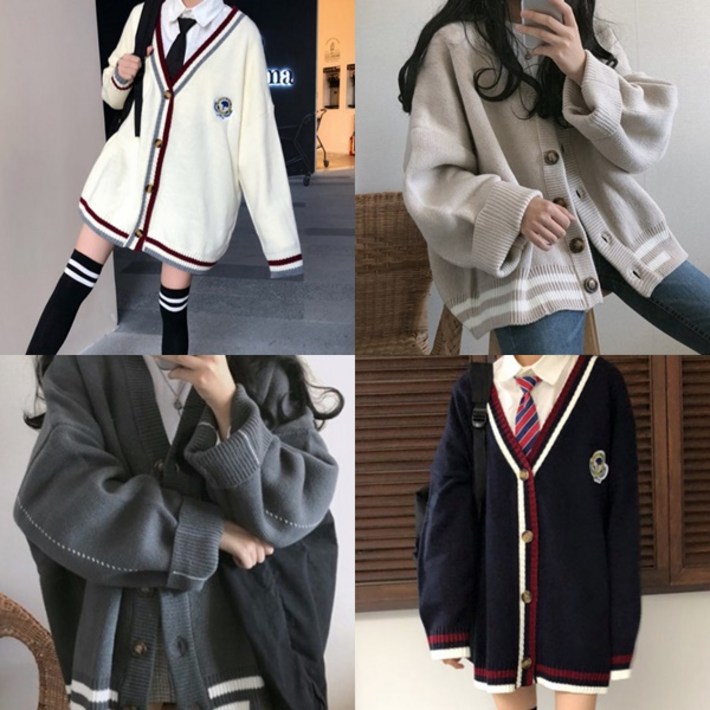 봄 데일리 루즈핏 가디건 4컬러