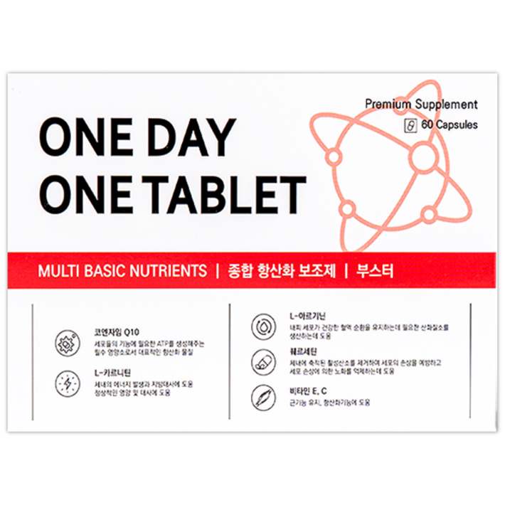 원데이원테블렛 강아지 고양이 종합영양제, 60회분, 면역항산화, 1세트