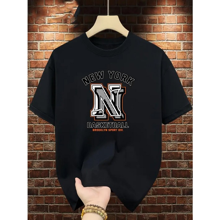 그래픽 2025 남녀 공용 유니버설 캐주얼 반팔, 가벼운 여름 원단