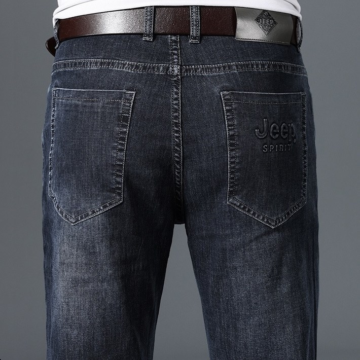 JEEP Spirit 지프스피릿 남성 청바지 마이크로 탄성 미드 웨이스트 팬츠 비즈니스 캐주얼 청바지 Jeans26812