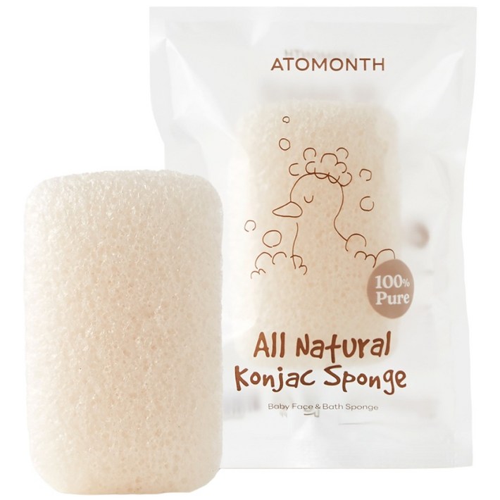 아토먼스 올내추럴 아기 곤약스펀지 사각