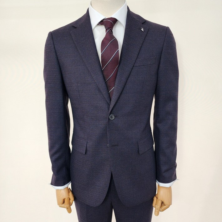 남자 파렌하이트 추동 모 혼방 스판 정장 세트 와인J31