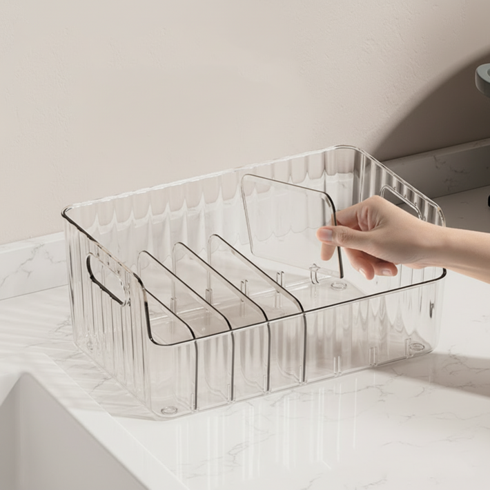 캄핏 손잡이 칸막이 수납 트레이