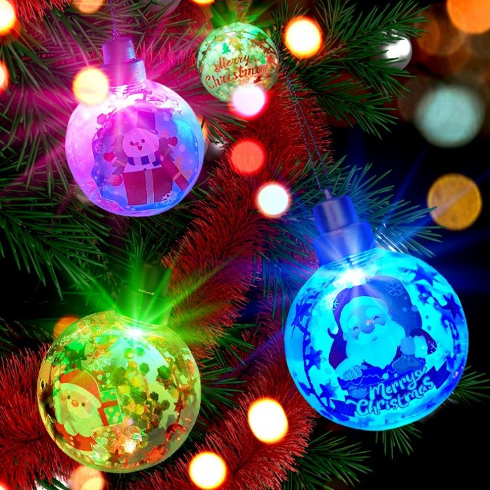 크리스마스 라이트 오너먼트 4종 12개세트, 1개