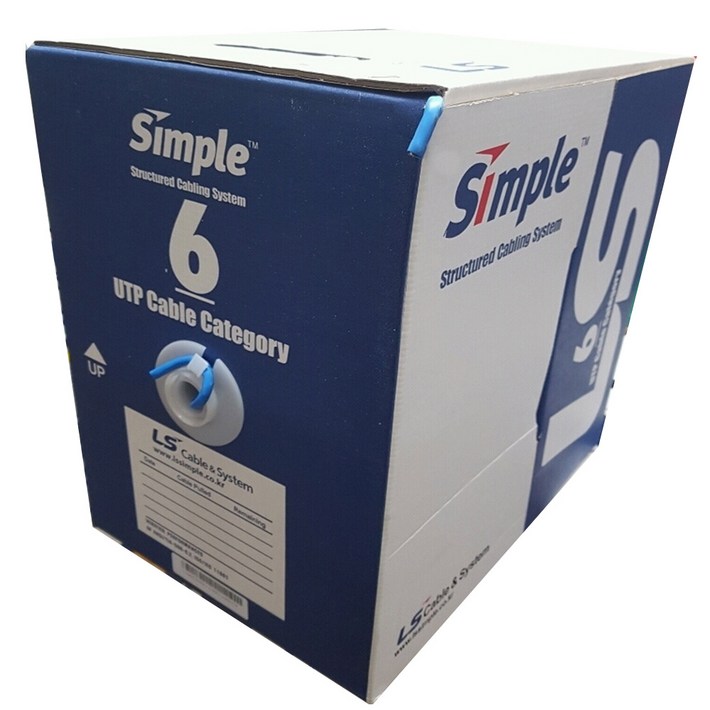 LS전선 UTP CAT6 300M케이블, 블루, 1박스 LS전선 UTP CAT6 300M케이블, 블루, 1박스