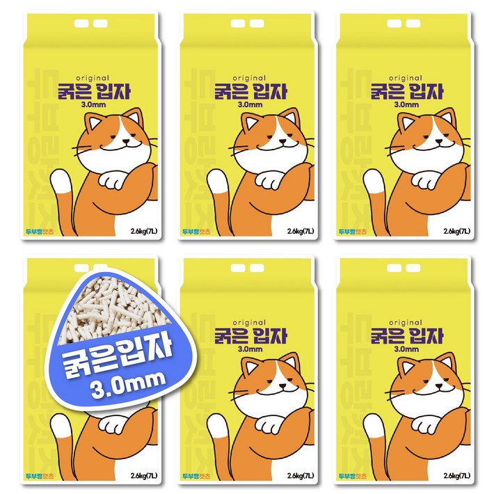 3.0mm 두부랑캣츠 이코노미 굵은입자 오리지날 7L x6개세트1box