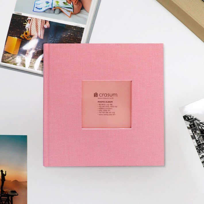 3×5 사진앨범 100장 포켓식 포토앨범, 마카롱핑크
