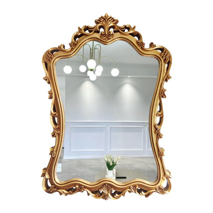 벽거울 인테리어 공주 엔틱  벽걸이 카페 화장대거울 프렌치 거실 와이드 빈티지 피부샵