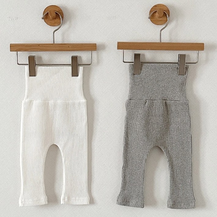 아이스토리키즈 베베 골지 배앓이방지 레깅스 2P 국내산 유아바지 데일리