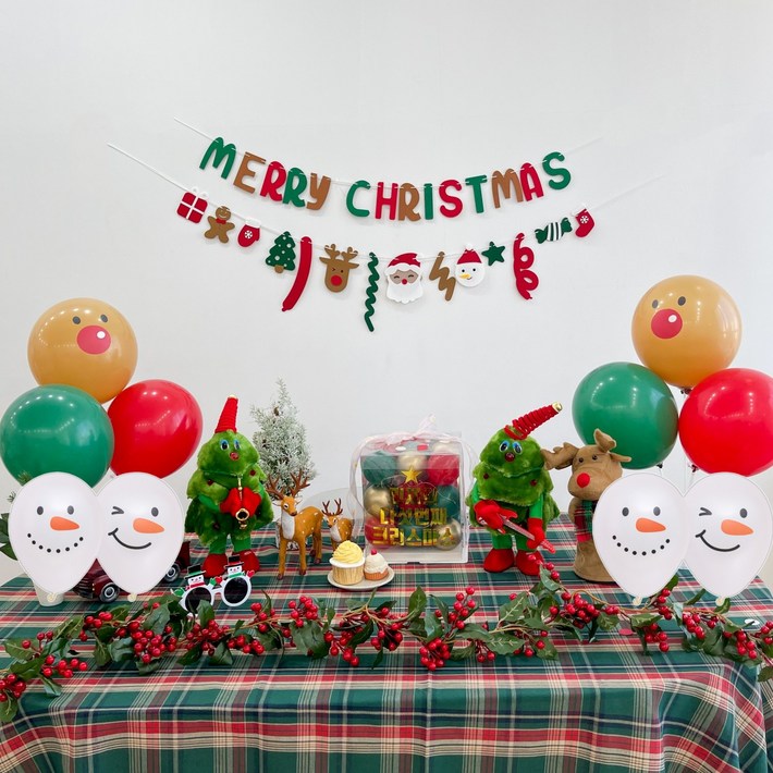 쏙쏙마켓 크리스마스 파티 풍선 가랜드 세트 연말 파티 용품