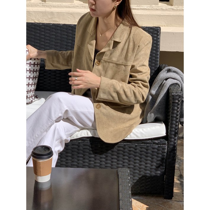 MADE 루어스룸 미니쉬 스웨이드 자켓 2color 스웨이드 하프코트,자켓,가을하객룩,하프자켓,빅사이즈,빈티지,하객룩,