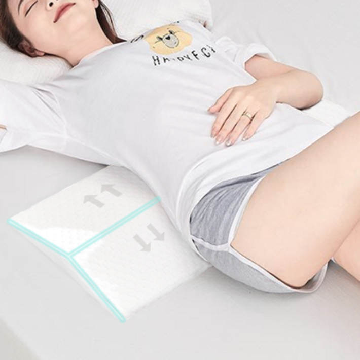로즈바운드 편안하고 잠잘오는 메모리폼 허리 베개 수면 쿠션, 화이트 로즈바운드 편안하고 잠잘오는 메모리폼 허리 베개 수면 쿠션, 화이트