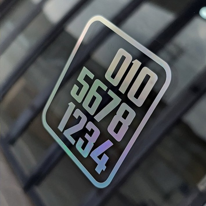 심플한 전화번호스티커 오토바이주차알림 사각형디자인, 1개, 스몰x빨강