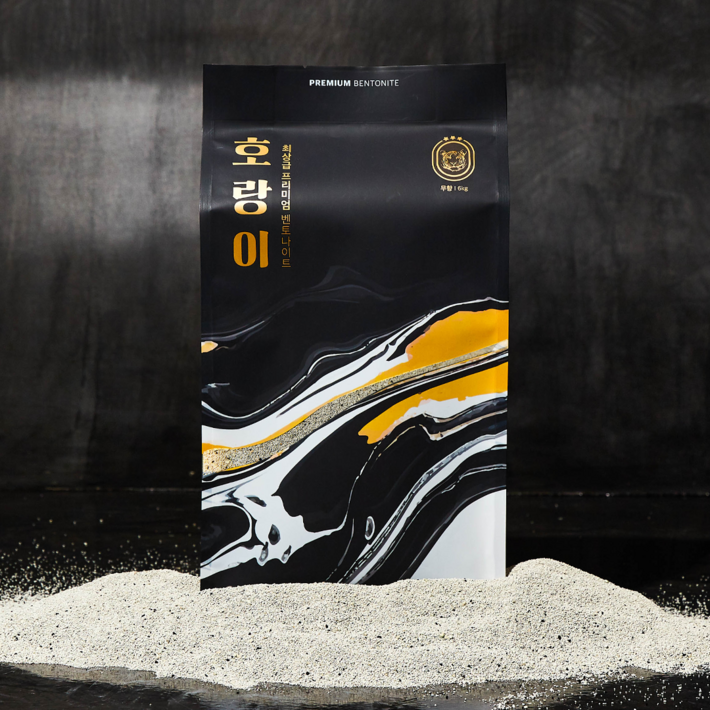 호랑이모래 프리미엄 벤토나이트 모래 무향 6kg x3개