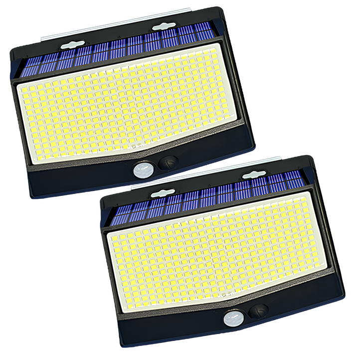 일상애착 태양광 센서 외부벽등 야외조명 468칩 LED 2개, 혼합색상