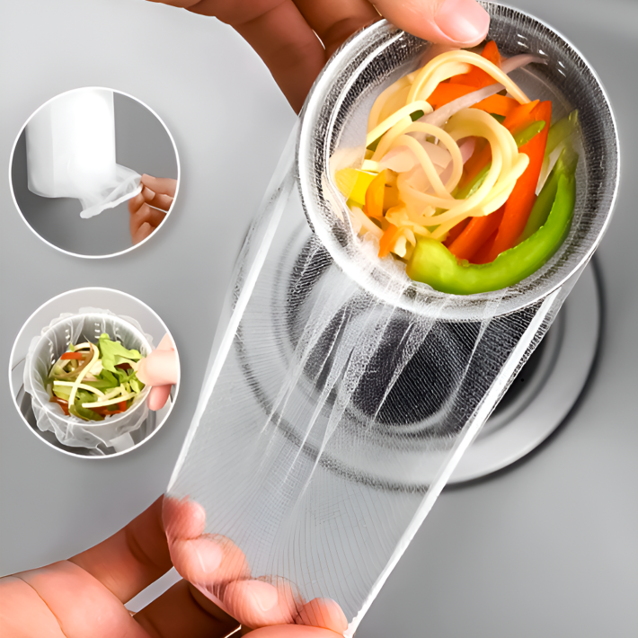 촘촘거름망 음식물 싱크대 배수구 거름망, 400개, 1세트