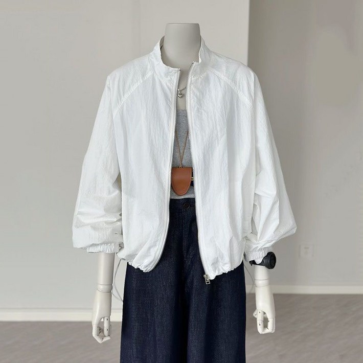 슬림소녀 여성 여름 아우터 야상 캐주얼 트레이닝 점퍼