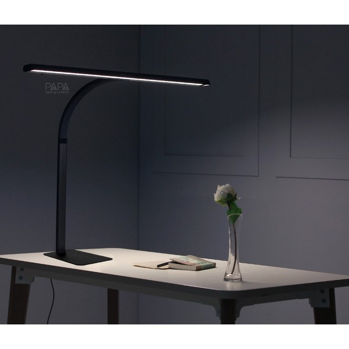 파파 LED 와이드스탠드 800B 책상 책상용 사무용 사무실 독서 공부 조명 스탠드, 블랙 800B스탠드형