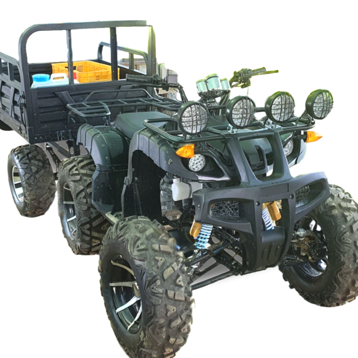 베리아므 농업용 트레일러추가 4륜 오토바이 ATV 수륙양용차 사발이 산악 미니 소형 바이크, 200cc 10인치바퀴중량트레일러