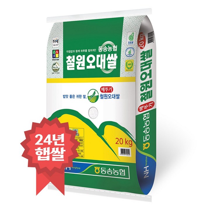 밥선생 동송농협 철원오대쌀 20kg 24년 햅쌀