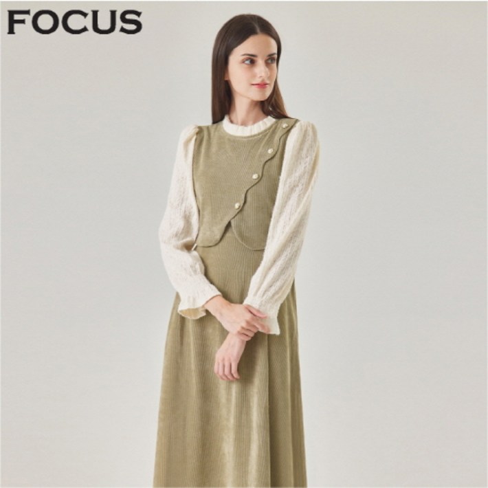 페미닌레이스배색원피스VFI3W3OP3141