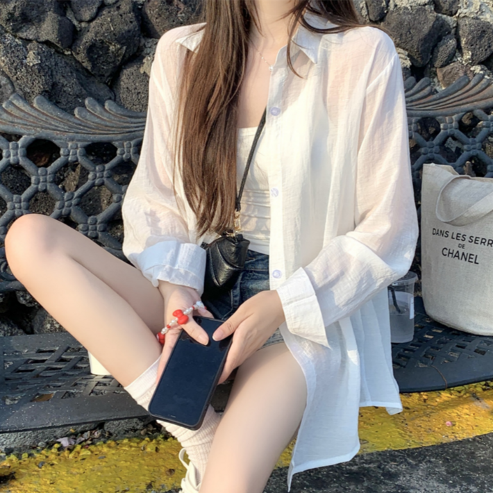 루나모드 햇빛차단 얇은 긴팔셔츠 K0237