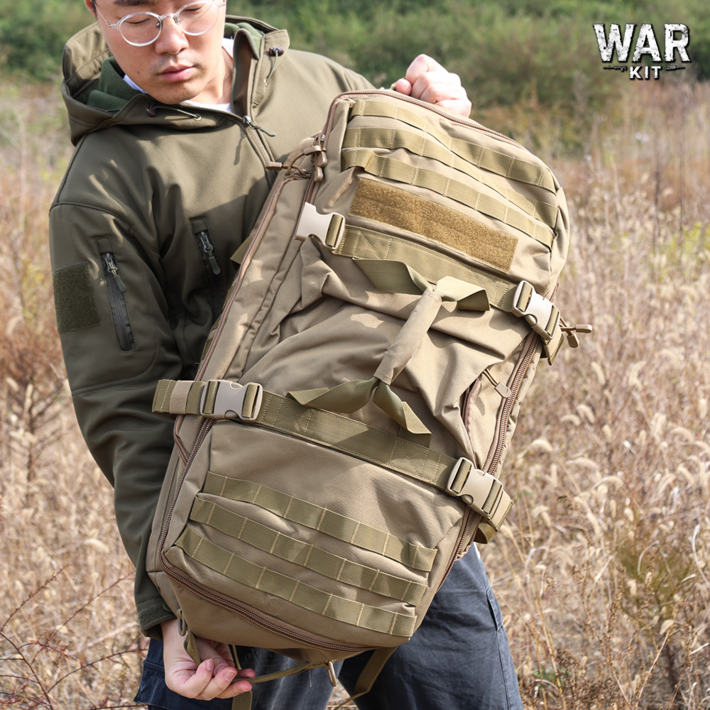 WARKIT 카키색 울트라 더플백 택티컬 군용 운동가방 스포츠가방 헬스가방 더블백 짐백, 카키색, 1개