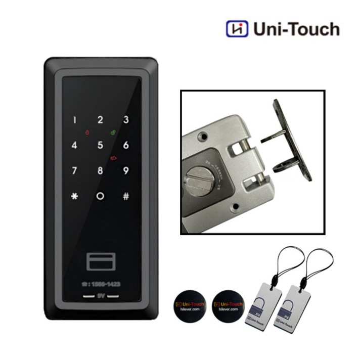 미닫이 도어락 후크도어락 후크형 슬라이딩도어 학교, 병원 교무실 미닫이문 카드키4개 유니터치 SKBC71HK  키, SKBC71HK 자가설치, 고객직접설치