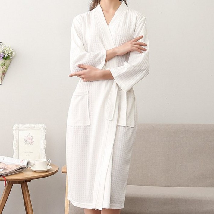 딜라이트홈 흡수력좋은 부들 와플 프리미엄 호텔가운 샤워가운