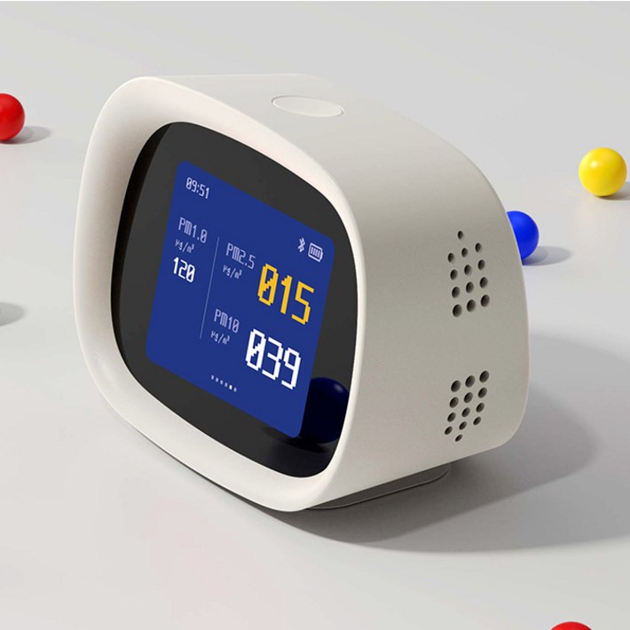 블루필 6in1 스마트 공기질 정보 측정기 에어노티스 CO2 CO 미세먼지 온도 습도, 1개, 블루필 공기질 측정기 에어노티스