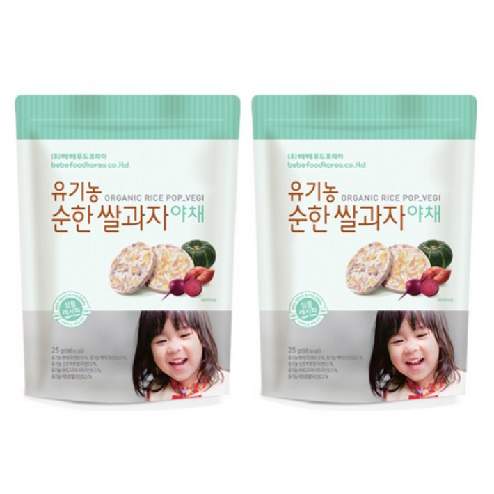 베베푸드 유기농 순한 쌀과자 25g