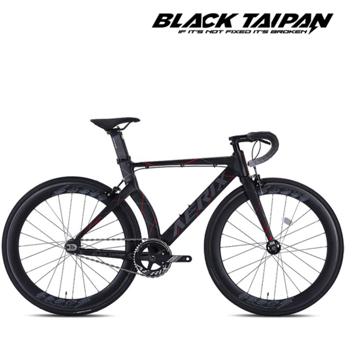 블랙타이판 경량 알루미늄 에어로 픽시자전거 카본림 카본포크 에릭스 700C, 1개, 165cm, 에릭스 460 매트블랙화이트 조립사은품F싱글기어