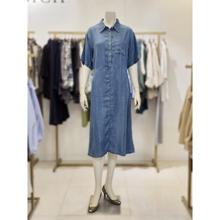안지크 여름 쿨 데님 원피스 AJ2OP5940