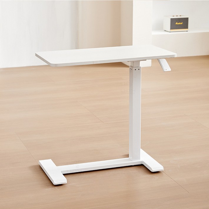 내일내꺼 유압식 높이조절 이동식 사이드 테이블, ZD68 화이트